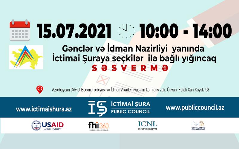 Gənclər və İdman Nazirliyi yanında İctimai Şuraya seçkilər keçiriləcək